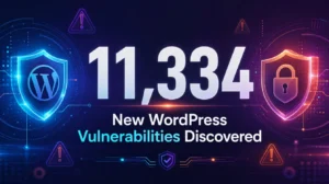 Infographic displaying the massive number of new WordPress vulnerabilities discovered in a single year.